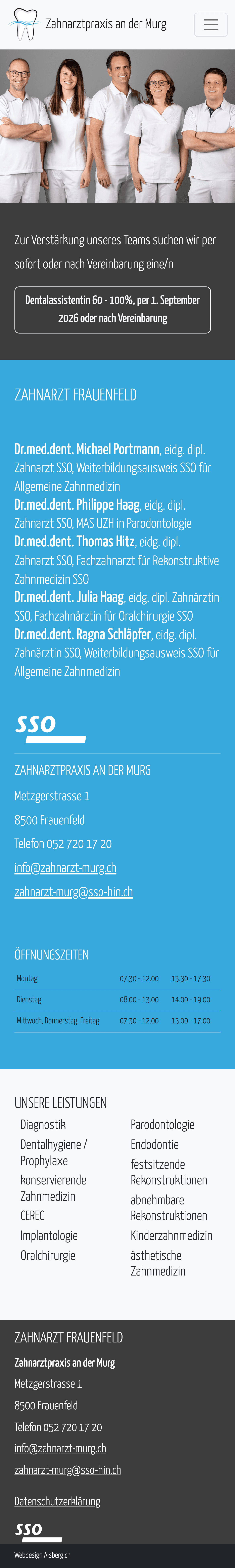 Heute · zahnarzt-murg.ch